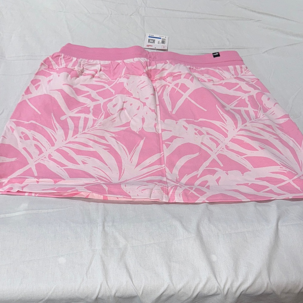 Puma Pink Leaf Print Skirt - Picture 8 of 9